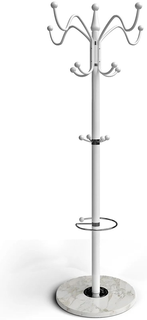 Casaria® Álló ruhafogas - fehér