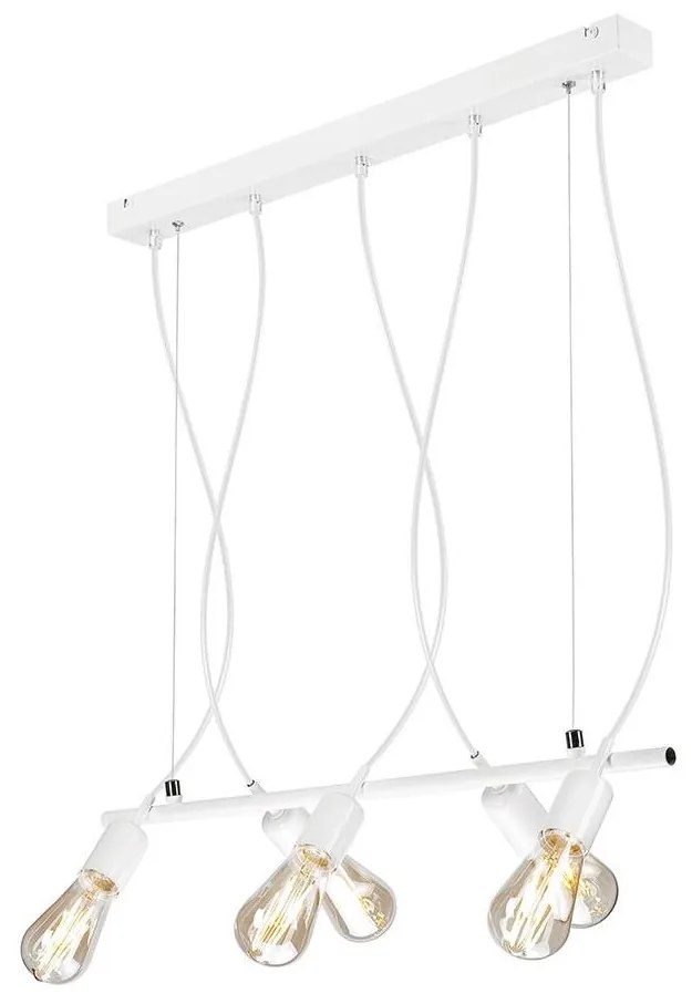 Lamkur Csillár zsinóron TARO 5xE27/60W/230V fehér LA42800