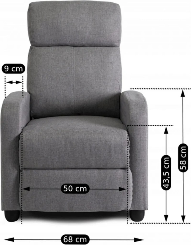 Dönthető fotel DANNY Szürke