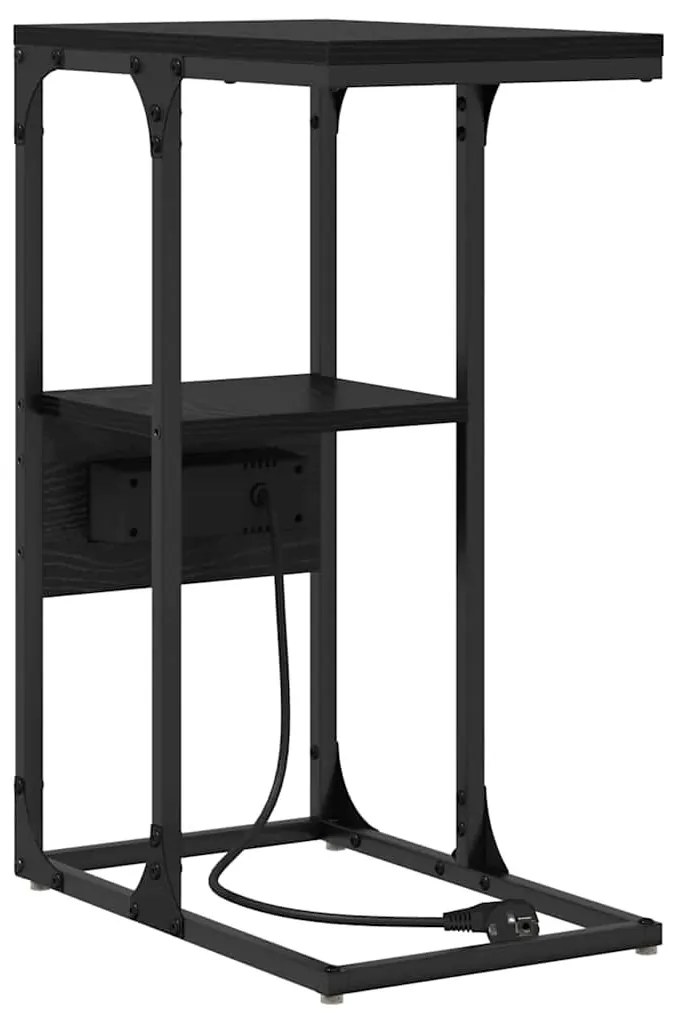 Éjjeliszekrény fiókkal Musta tammi 41.5 x 26 x 60.5 cm Faanyag