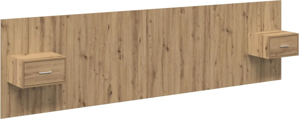 vidaXL Fejtámla Szekrénnyel fiókkal 3 pcs Artisan tölgy Faanyag