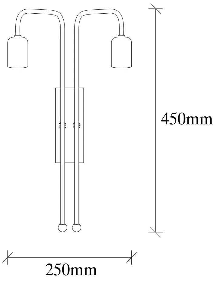 Pahoma aranyszínű fém falilámpa - Opviq lights