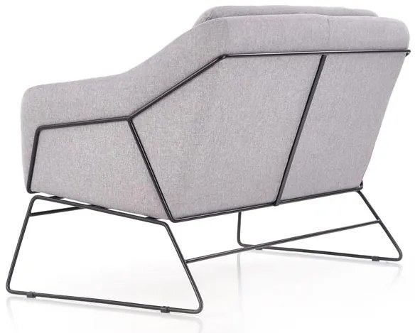 Világosszürke relax kétszemélyes fotel HAMAR 2 XL