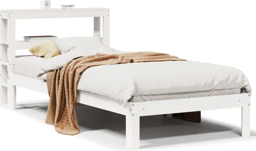 vidaXL fehér ágykeret fejtámlával matrac nélkül 90x190 cm