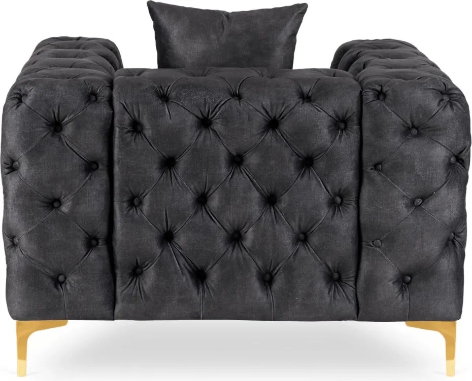 Fotel SORRENTO 1S Czarny Welurowy