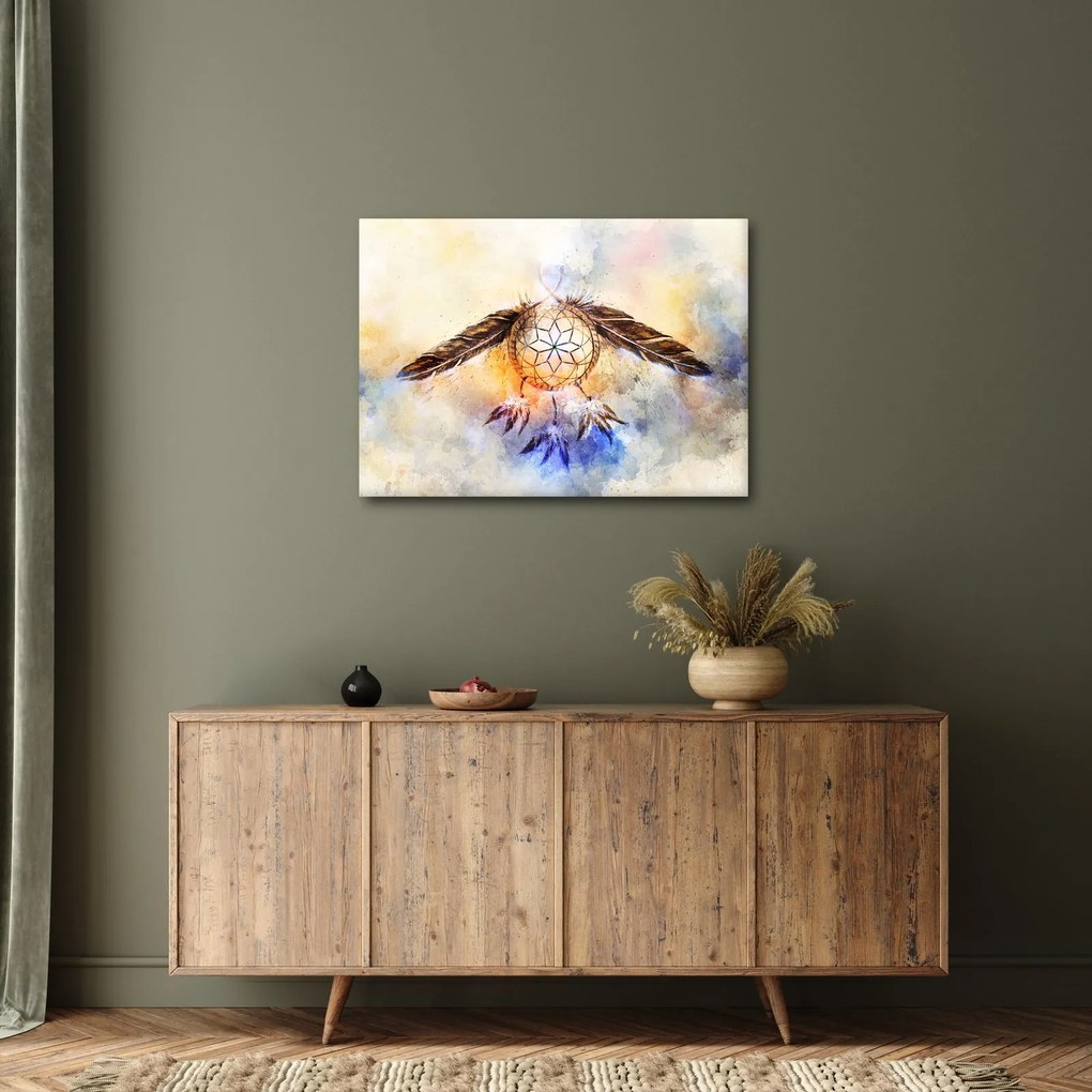 Kép - Álomfogó tollas (70x50 cm)