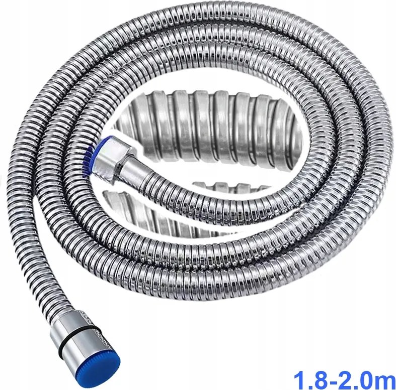 Nyújtható Zuhanytömlő 180 200cm acél Króm fülhallgatóhoz