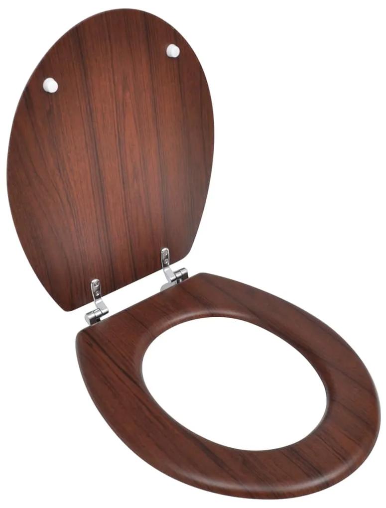 vidaXL egyszerű tervezésű barna MDF WC-ülőke