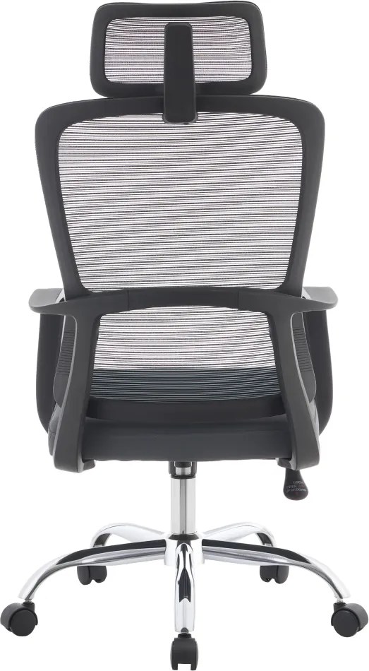Irodai szék, fekete/szürke/króm, teherbírás 150 kg, RANDY