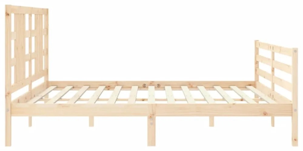 tömör fa ágykeret fejtámlával 200 x 200 cm