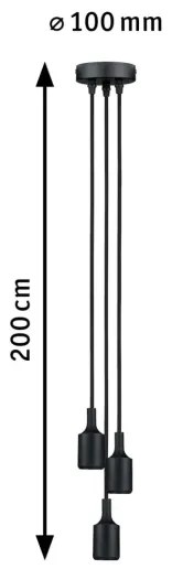 Paulmann 50382 - 3xE27/60W Tápkábel KETIL 230V