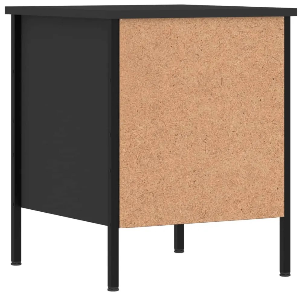 vidaXL 2 db fekete szerelt fa éjjeliszekrény 40x42x50 cm