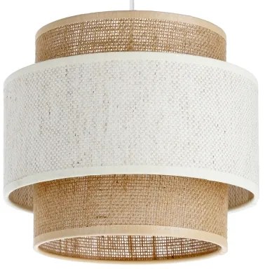 BOHO zsinóros függeszték 1xE27/60W/230V átm. 20 cm krémszínű/juta