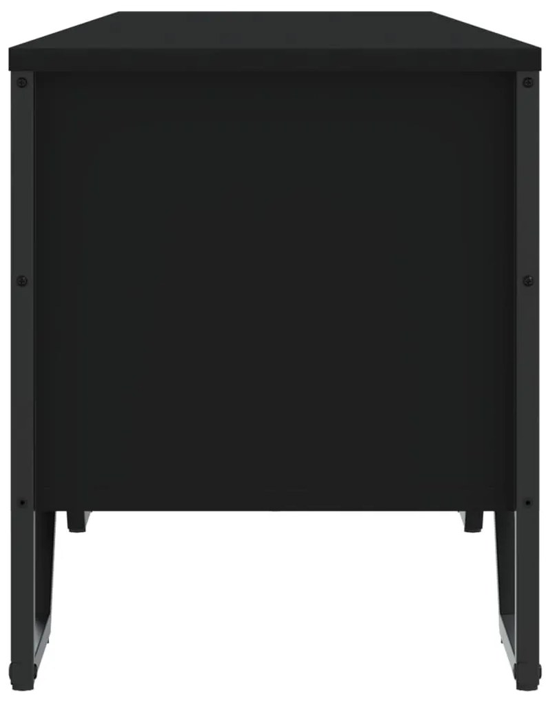 fekete szerelt fa TV-szekrény 180 x 34 x 41 cm