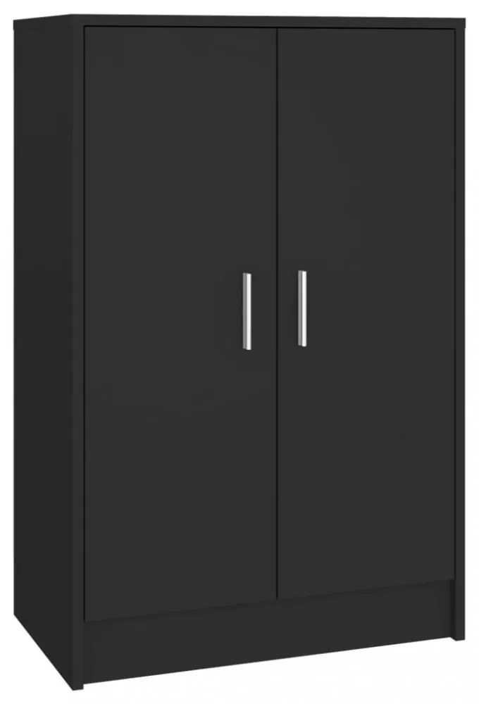 fekete szerelt fa cipősszekrény 60 x 35 x 92 cm