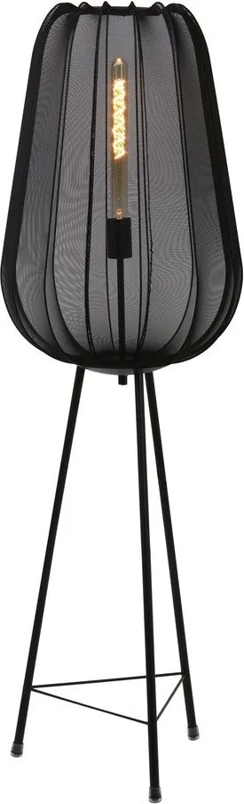 Fekete állólámpa (magasság 132 cm) Plumeria – Light & Living