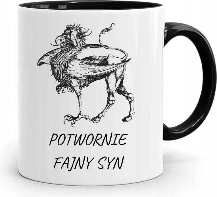 Bögre Fekete Ajándék Fiúnak Szörnyen Vagány Fiú nyomott mintával