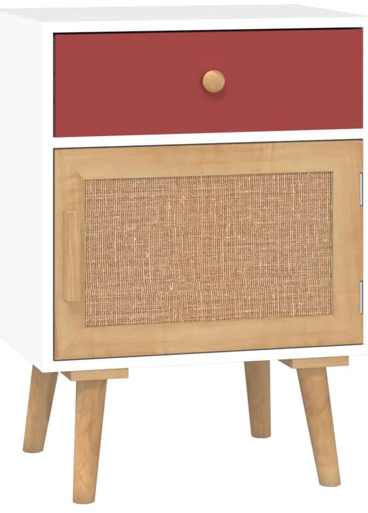 2 db fehér szerelt fa éjjeliszekrény 40 x 30 x 55 cm