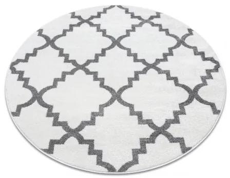Sketch szőnyeg kör - F343 krém / szürke Lóhere Marokkói Tre
