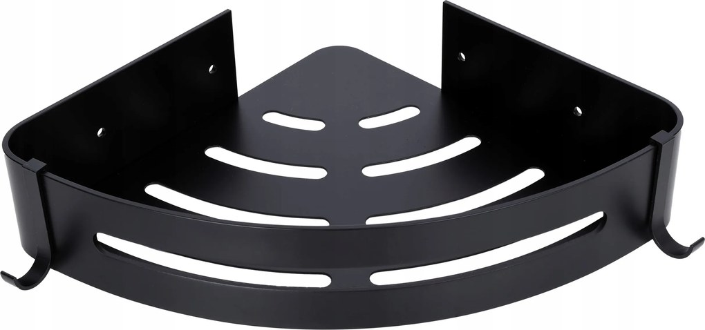 Fürdőszobai Sarokpolc Akasztós Fekete Zuhany Loft Alumínium Csapok