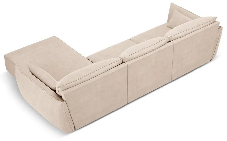 Bézs sarokkanapé (jobb oldali) Vanda – Mazzini Sofas