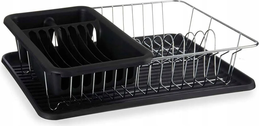 Konyhai edénycsepegtető tálcával, fekete