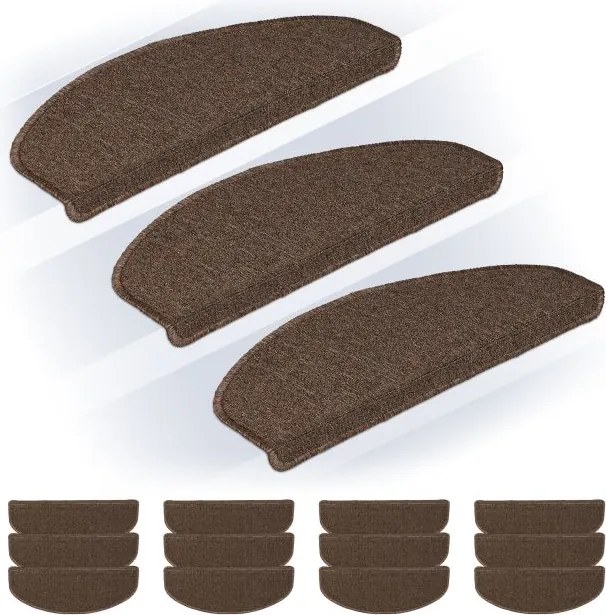 Lekerekített szőnyegek Belső rátétek lépcsőkhöz Relaxdays 64cm hosszú r176