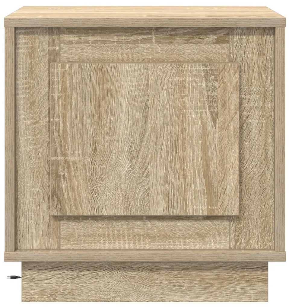 Éjjeli szekrények LED világítással 2 db Sonoma tölgy 44x34,5x45 cm