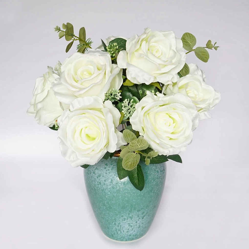 Rózsacsokor Rózsák Fehér művirág nád Virág ág Nagy