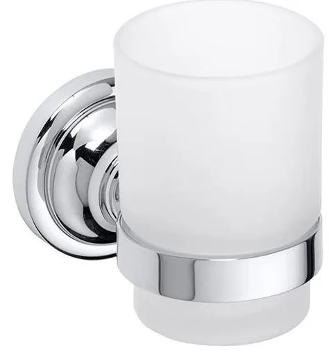 Ezüstszínű fogkefetartó 7x9,5 cm