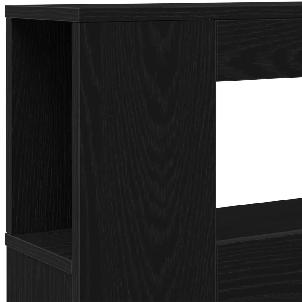 LED Fejtábla Fekete Tölgy 160x18,5x45 cm Mérnöki Fa