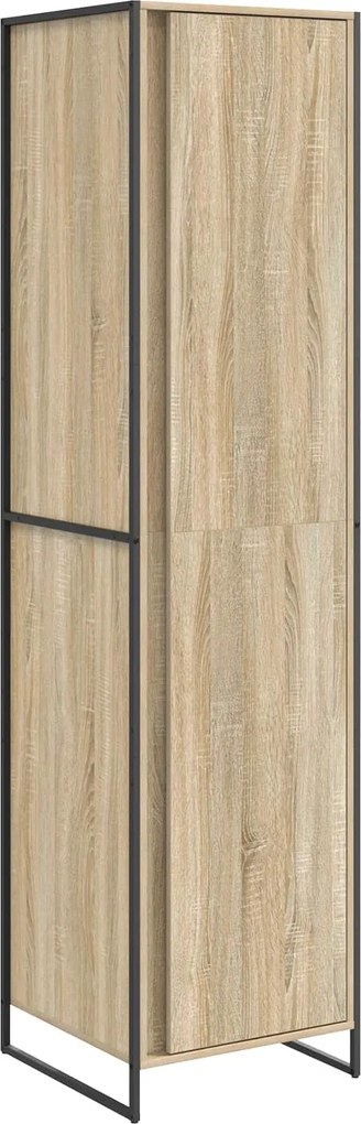 vidaXL Szekrény tárolóval 2 pcs Sonoma 50 x 50 x 200 cm Faanyag