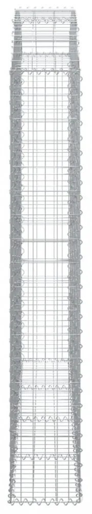 vidaXL íves horganyzott vas gabion kosár 200x30x180/200 cm