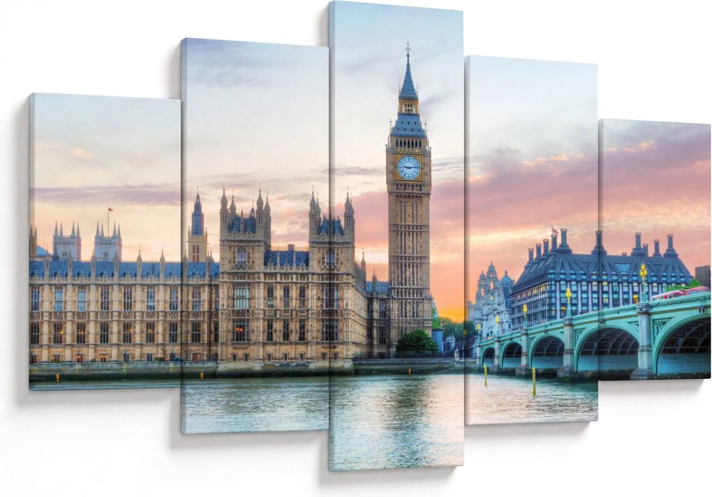 Kép - London pasztell színekben (150x105 cm)