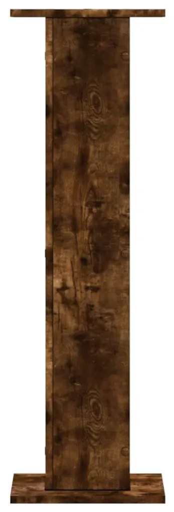2 db füstös tölgy szerelt fa növénytartó állvány 30x30x95 cm