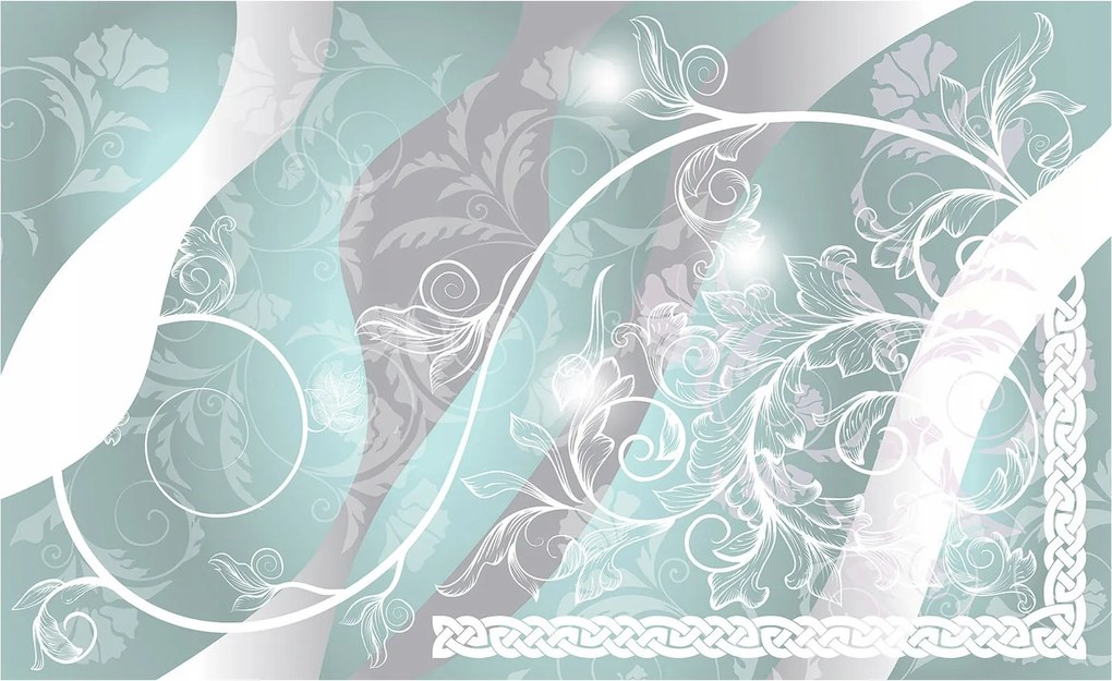 Fotótapéta Absztrakt Virágok Hullámok Pasztell árnyalatok 208x146 +ragasztó