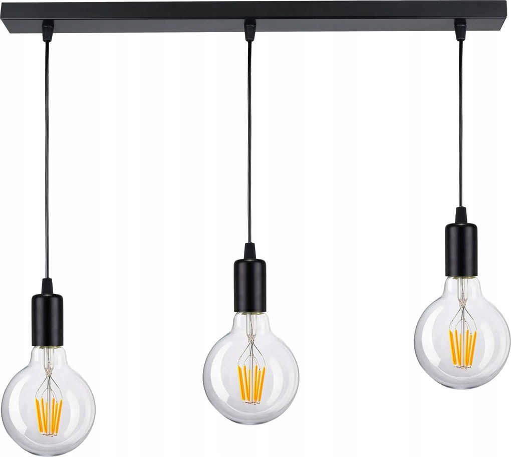 Zwis Edison Loft függesztett mennyezeti lámpa 3x E27