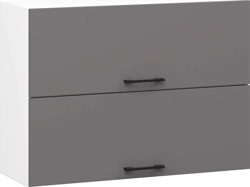 Szekrény Olivia W80 G2 H580 Fehér Grafit Szürke Akd