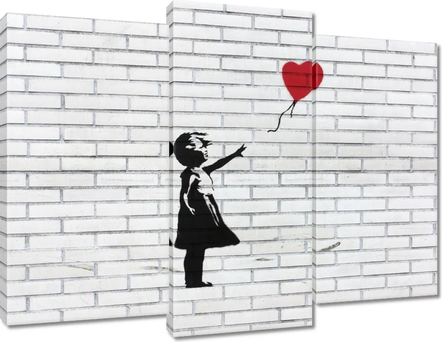 Vászonkép 90x70 Lány lufival
