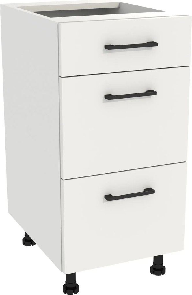 Konyhaszekrény fiókokkal Slim 40 Capri Fehér front Fehér matt