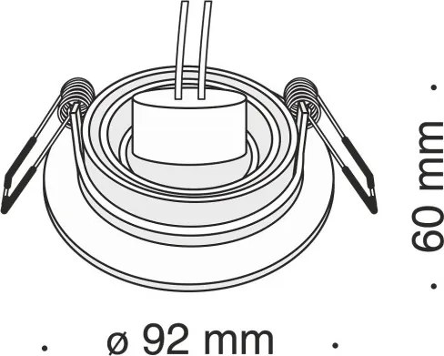 Maytoni ATOM DL023-2-01B Beépíthető spotlámpa 1x50W/GU10 IP20