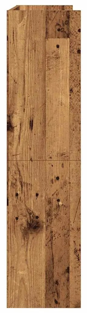 antik fa szerelt fa cipőtartó 80x25x100 cm