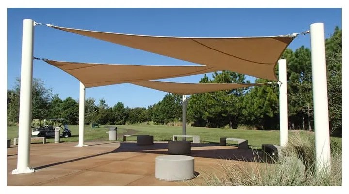 Bézs napvitorla 360x360 cm - Rojaplast