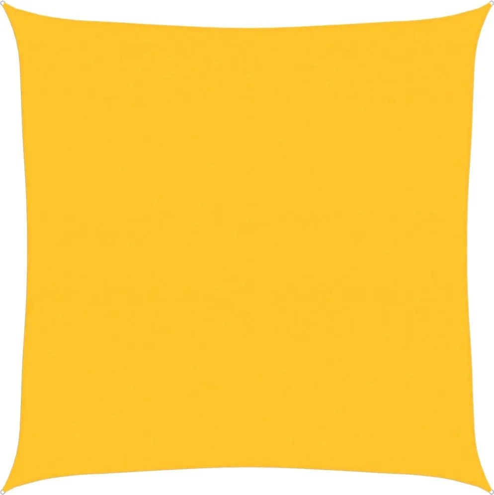 vidaXL sárga négyzet alakú HDPE napvitorla 160 g/m² 6x6 m