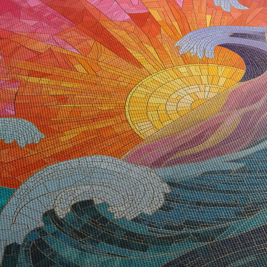 Kép - Hullámmozaik (120x50 cm)
