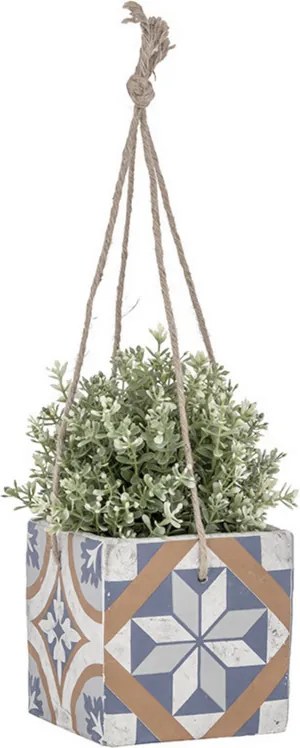Mediterrán mozaikos függő virágcserép, L