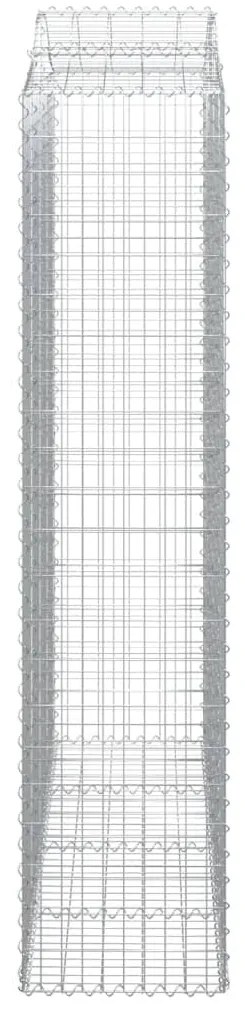 8 db íves horganyzott vas gabion kosár 200x50x220/240 cm