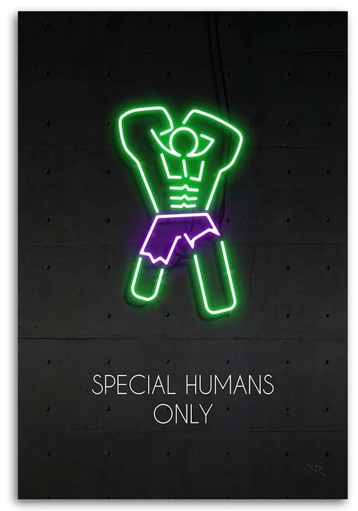 Gario Vászonkép Neon Hulk - Rubiant Méret: 70 x 100 cm