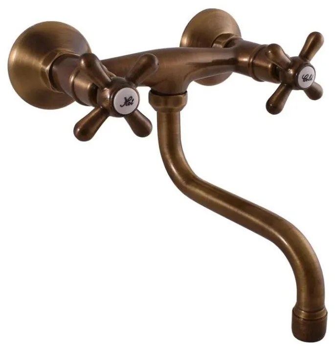 RAV Slezák MK101.5/21SM - Mosogató/mosdó csaptelep MORAVA RETRO antik sárgaréz