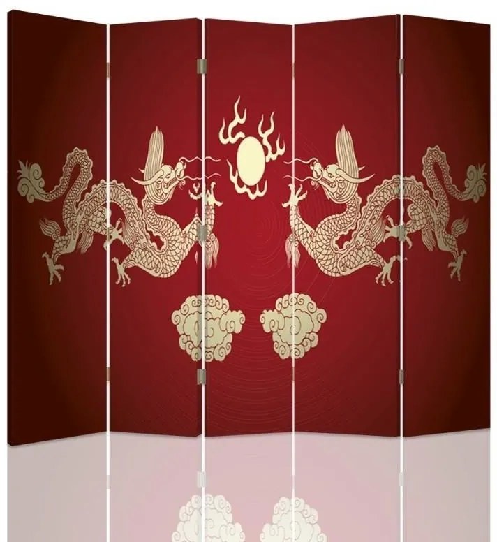 Gario Paraván Red Dragons Méret: 180 x 170 cm, Kivitelezés: Klasszikus paraván